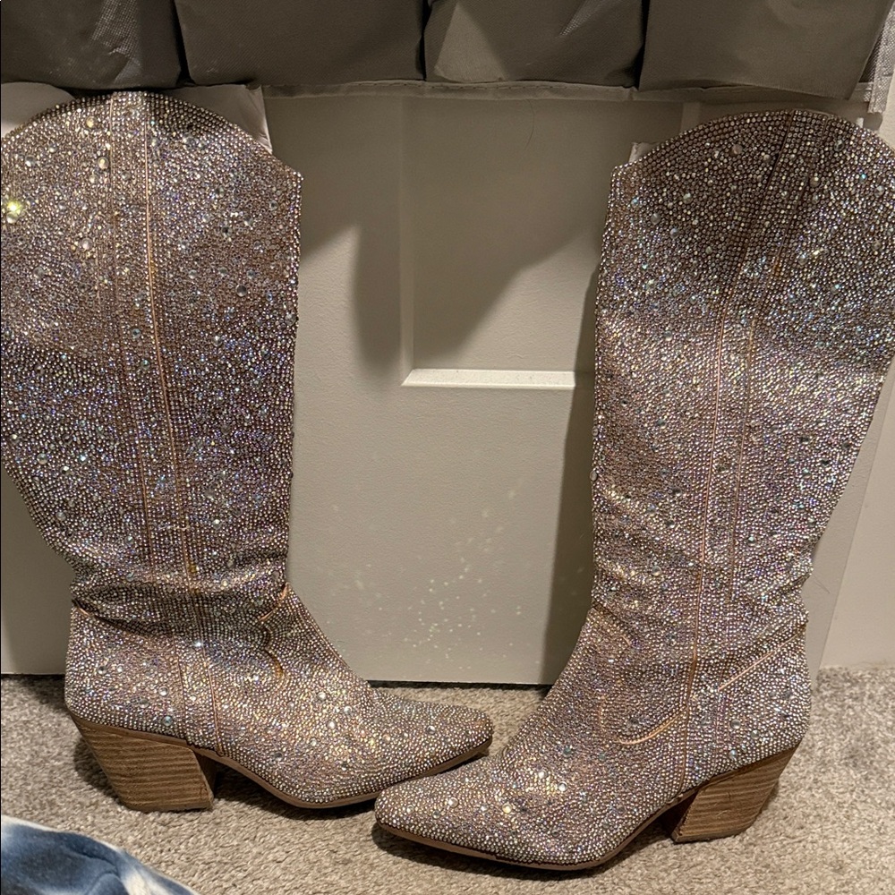 Sparkling Knee-High Boots